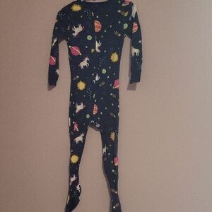 Kids Space-Themed Footie Pajamas 2T